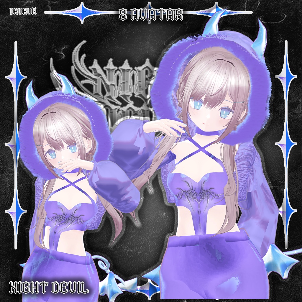 【8アバター対応】✶FuriFuri Night Devil✶😈 ふりふりナイトデビ 🖤