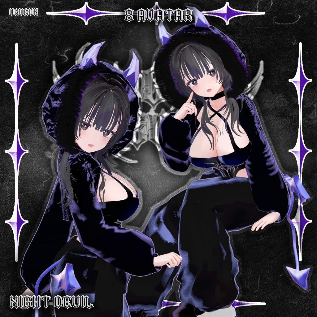 【8アバター対応】✶FuriFuri Night Devil✶😈 ふりふりナイトデビ 🖤