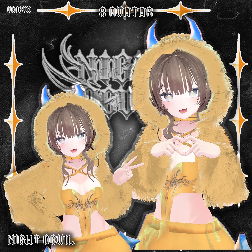 【8アバター対応】✶FuriFuri Night Devil✶😈 ふりふりナイトデビ 🖤