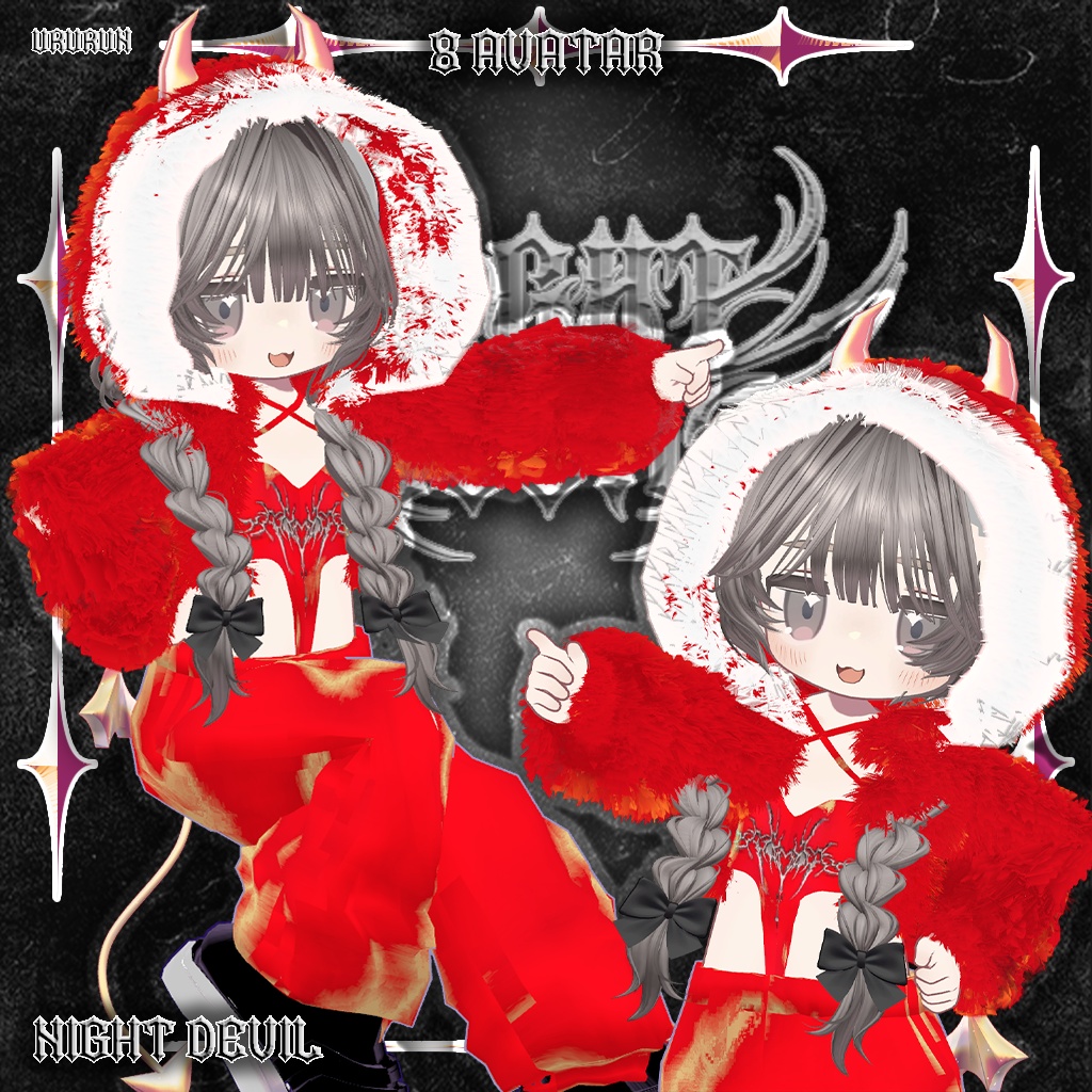 【8アバター対応】✶FuriFuri Night Devil✶😈 ふりふりナイトデビ 🖤