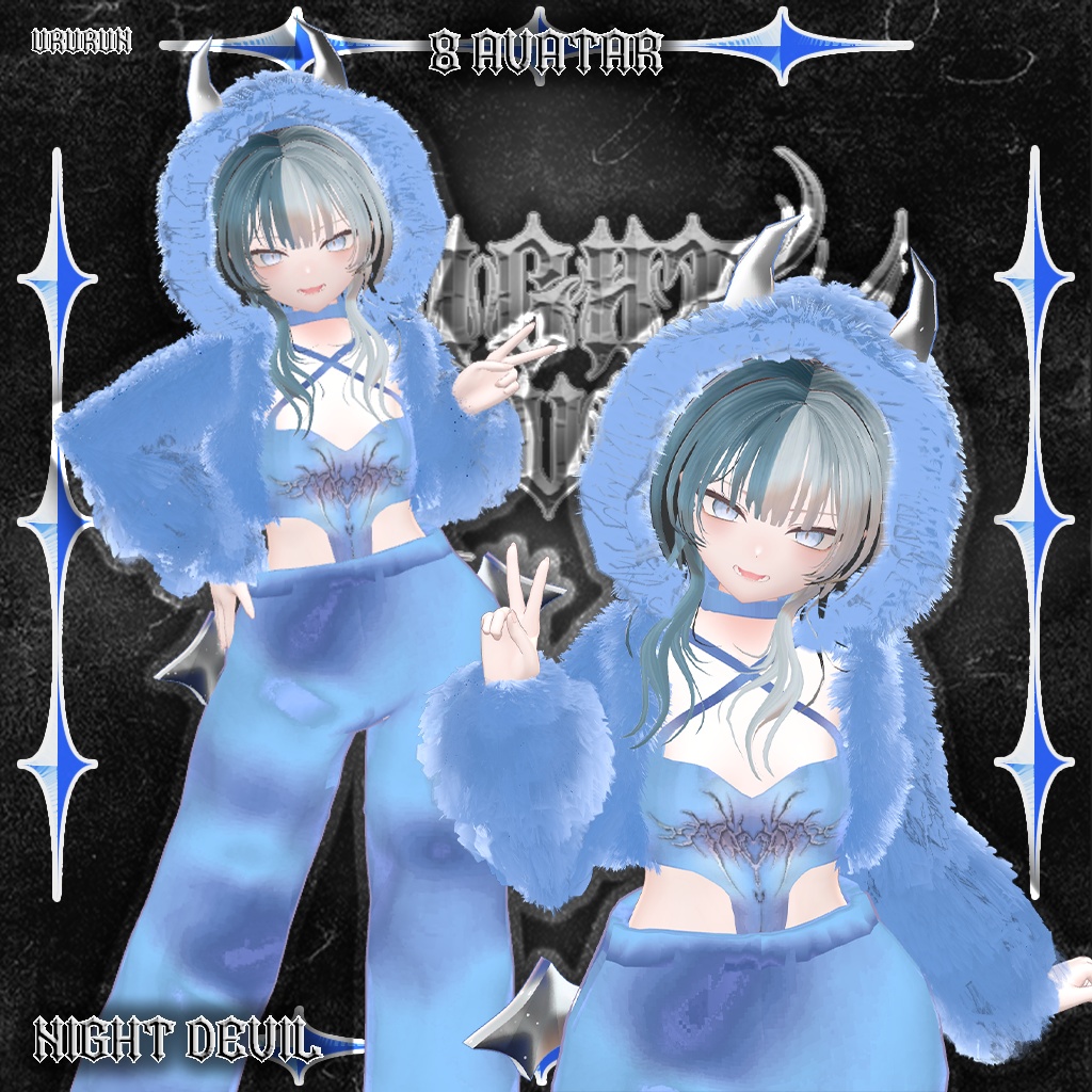 【8アバター対応】✶FuriFuri Night Devil✶😈 ふりふりナイトデビ 🖤