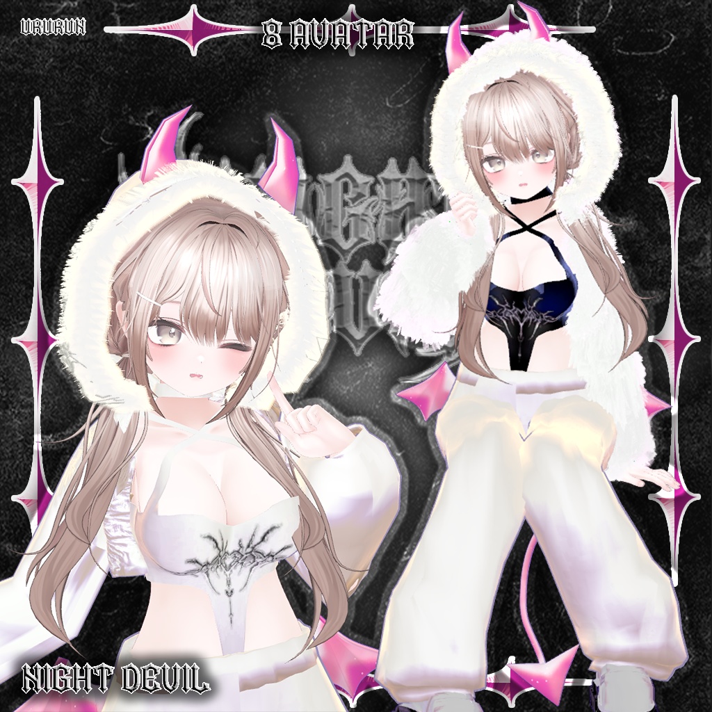 【8アバター対応】✶FuriFuri Night Devil✶😈 ふりふりナイトデビ 🖤