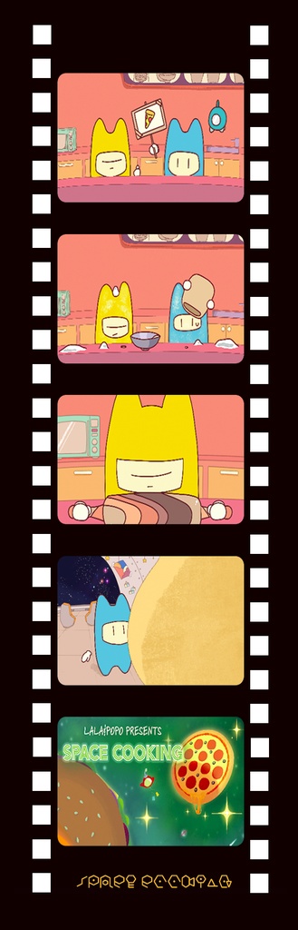 【Space Cooking】 フィルム風クリアしおり　デザインA_B