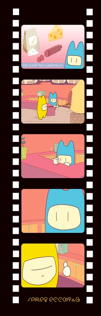 【Space Cooking】 フィルム風クリアしおり デザインA_B