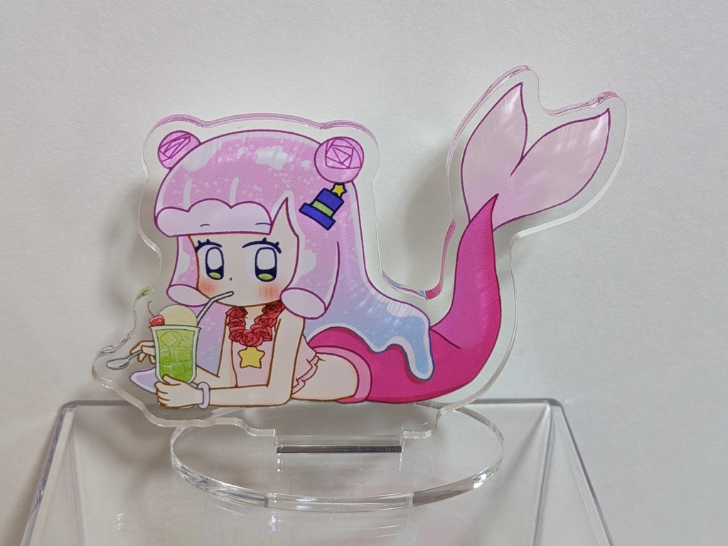 パレオの水着を着たマーメイドのかわいいぼく アクリルスタンド