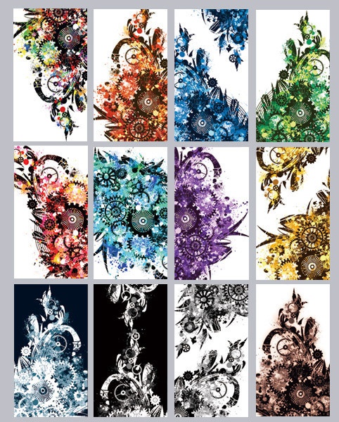 【受注生産】24枚:歯車パレードフレークシール