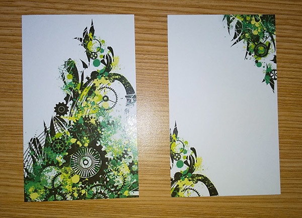 歯車パレード緑メッセージカード