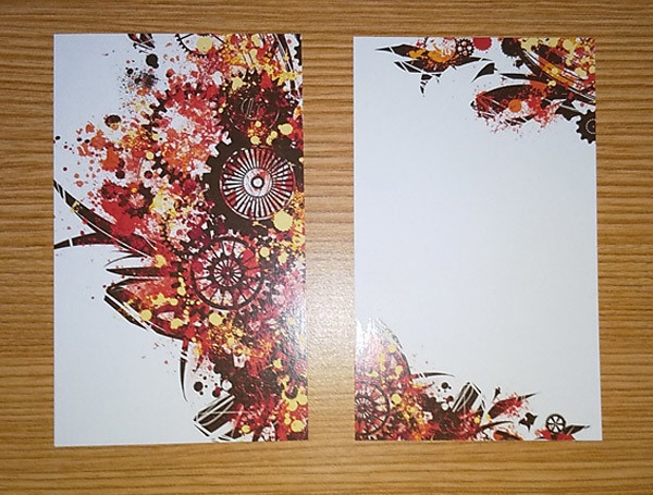 歯車パレード赤メッセージカード