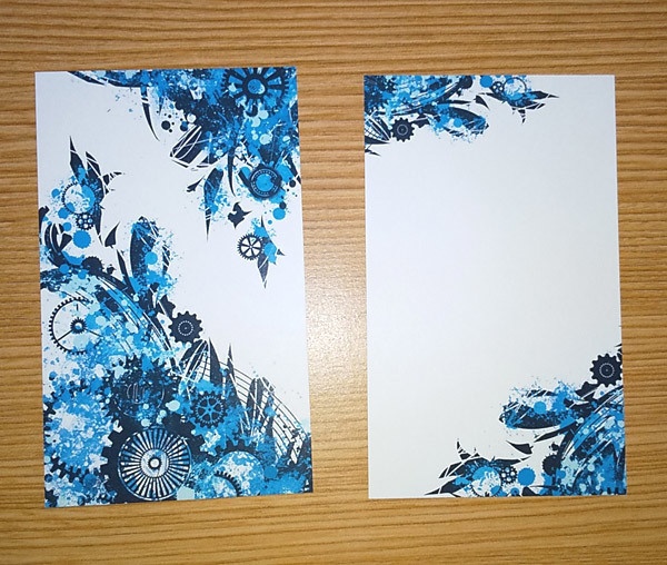 歯車パレード青メッセージカード