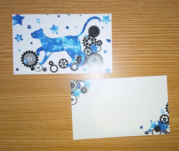 【再販】宇宙猫と歯車メッセージカード