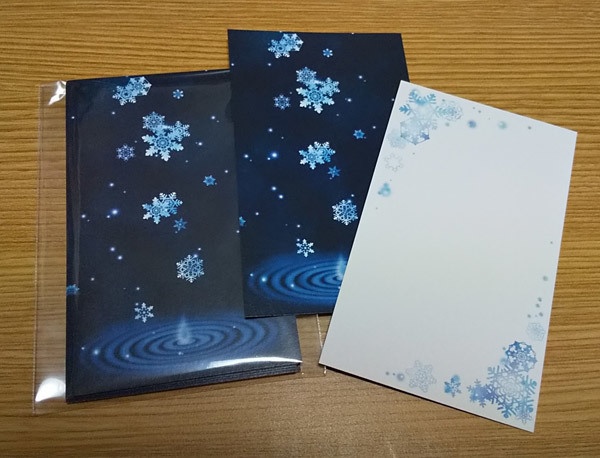 雪の雫メッセージカード