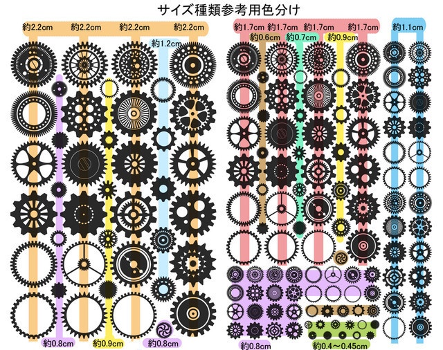 A5 歯車 レジン封入シート シルバー 金属汚れ風