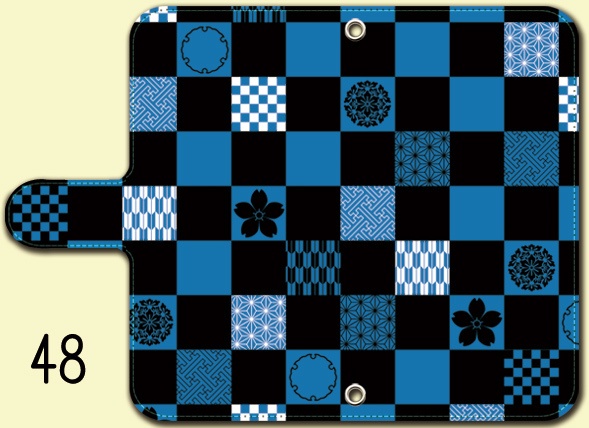 送料無料【両面(外内)印刷or内側白手帳型スマホケース カラバリ含50デザイン】受注生産