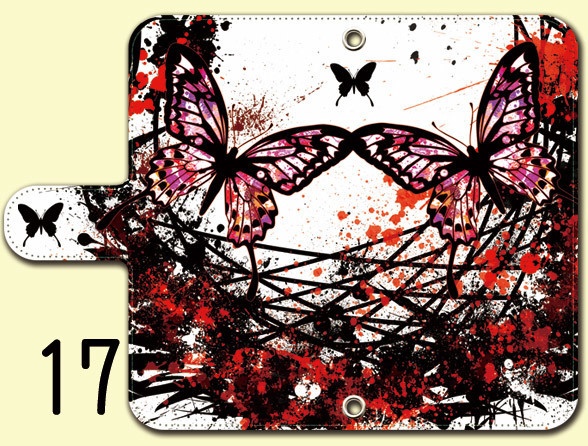 送料無料【両面(外内)印刷or内側白手帳型スマホケース カラバリ含50デザイン】受注生産