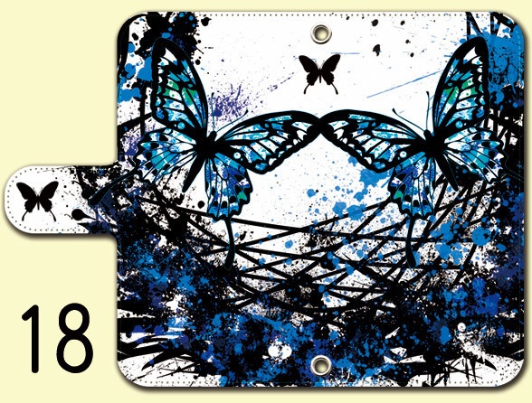 送料無料【両面(外内)印刷or内側白手帳型スマホケース カラバリ含50デザイン】受注生産