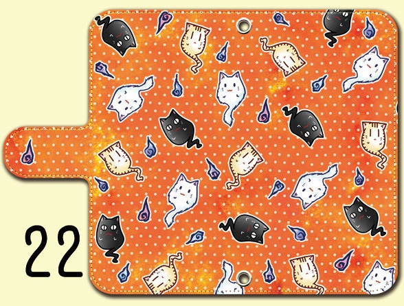 送料無料【両面(外内)印刷or内側白手帳型スマホケース カラバリ含50デザイン】受注生産