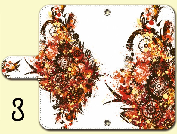 送料無料【両面(外内)印刷or内側白手帳型スマホケース カラバリ含50デザイン】受注生産