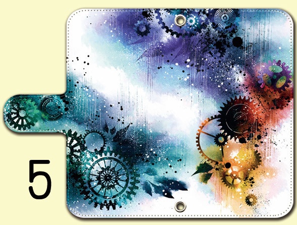 送料無料【両面(外内)印刷or内側白手帳型スマホケース カラバリ含50デザイン】受注生産