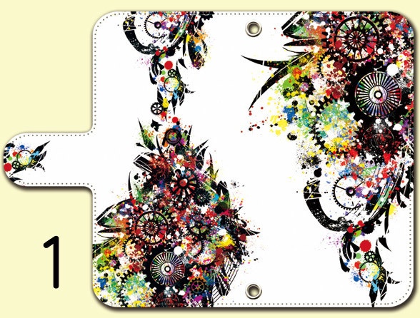 送料無料【両面(外内)印刷or内側白手帳型スマホケース カラバリ含50デザイン】受注生産