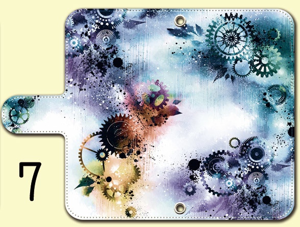 送料無料【両面(外内)印刷or内側白手帳型スマホケース カラバリ含50デザイン】受注生産