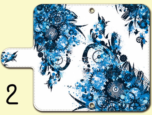 送料無料【両面(外内)印刷or内側白手帳型スマホケース カラバリ含50デザイン】受注生産