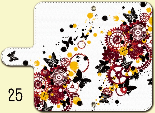 送料無料【両面(外内)印刷or内側白手帳型スマホケース カラバリ含50デザイン】受注生産