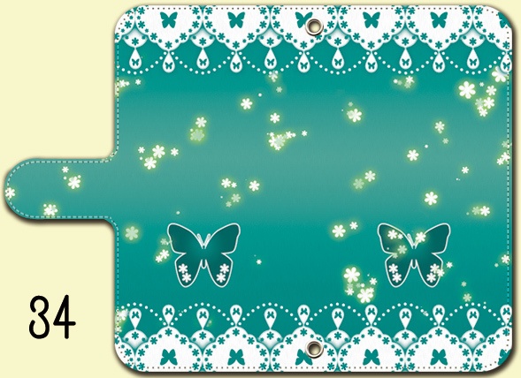 送料無料【両面(外内)印刷or内側白手帳型スマホケース カラバリ含50デザイン】受注生産