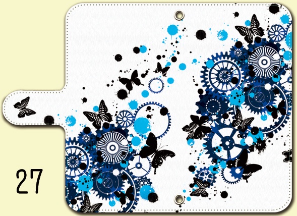 送料無料【両面(外内)印刷or内側白手帳型スマホケース カラバリ含50デザイン】受注生産