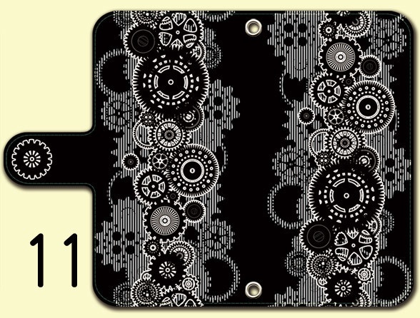 送料無料【両面(外内)印刷or内側白手帳型スマホケース カラバリ含50デザイン】受注生産