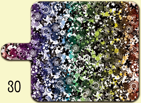 送料無料【両面(外内)印刷or内側白手帳型スマホケース カラバリ含50デザイン】受注生産