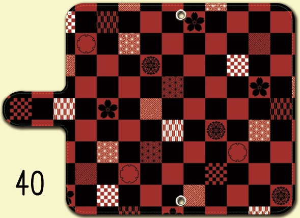 送料無料【両面(外内)印刷or内側白手帳型スマホケース カラバリ含50デザイン】受注生産