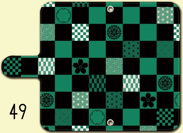 送料無料【両面(外内)印刷or内側白手帳型スマホケース カラバリ含50デザイン】受注生産