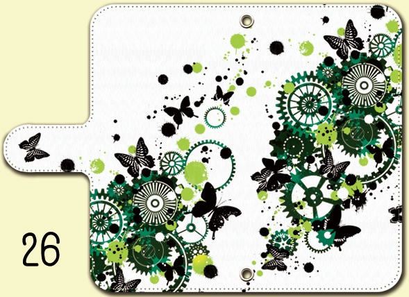 送料無料【両面(外内)印刷or内側白手帳型スマホケース カラバリ含50デザイン】受注生産