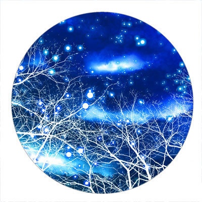 75mm藍色の空缶ミラー