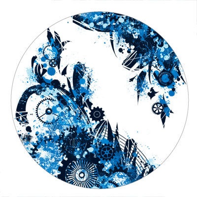 75mm缶ミラー 歯車パレード青