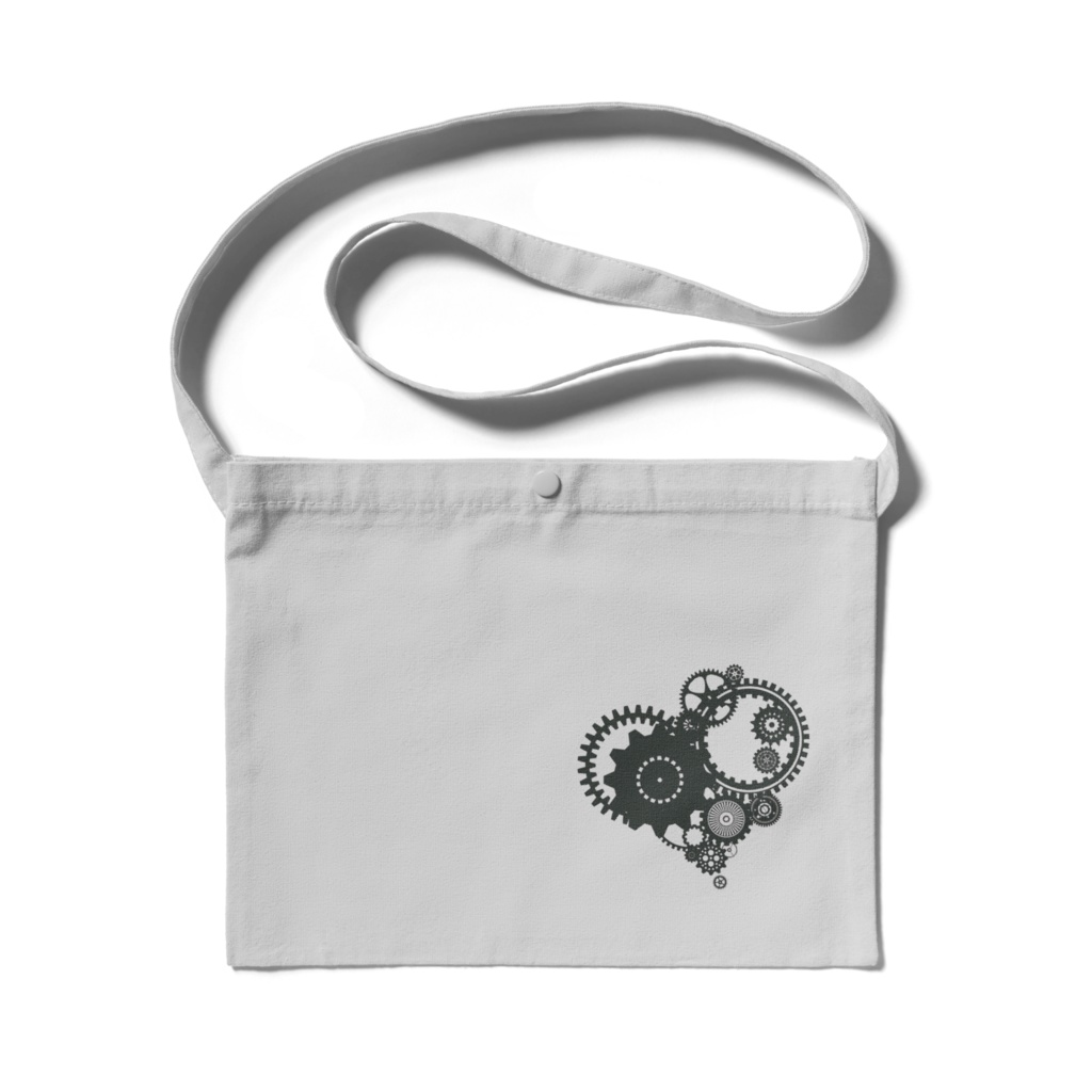 歯車ハートサコッシュ ナチュラル・グレー