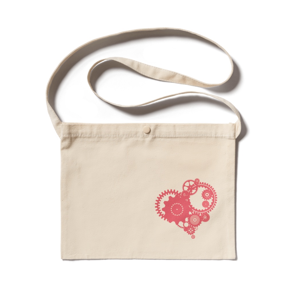 歯車赤ハートサコッシュ4色