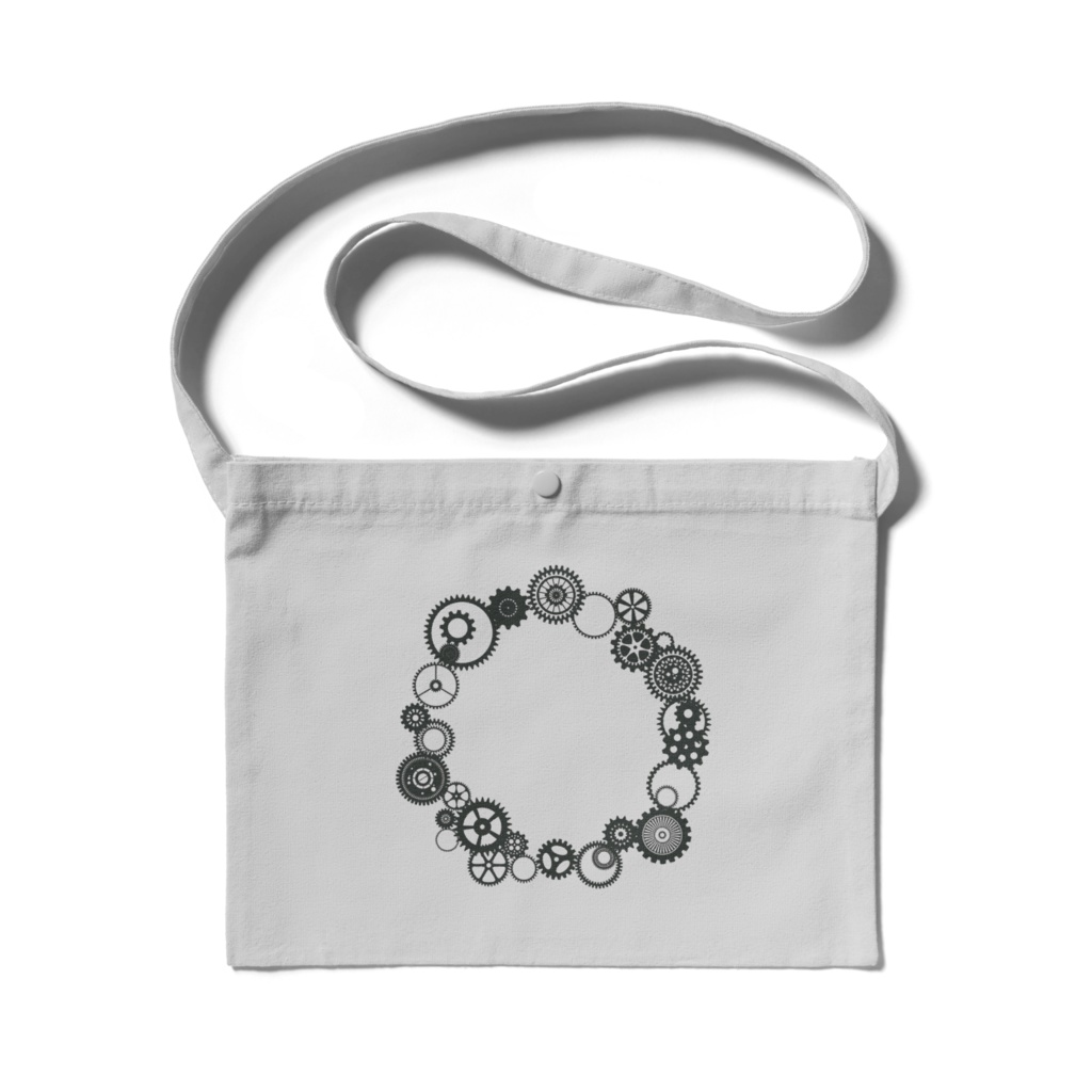 円歯車サコッシュ ナチュラル・ライトグレー