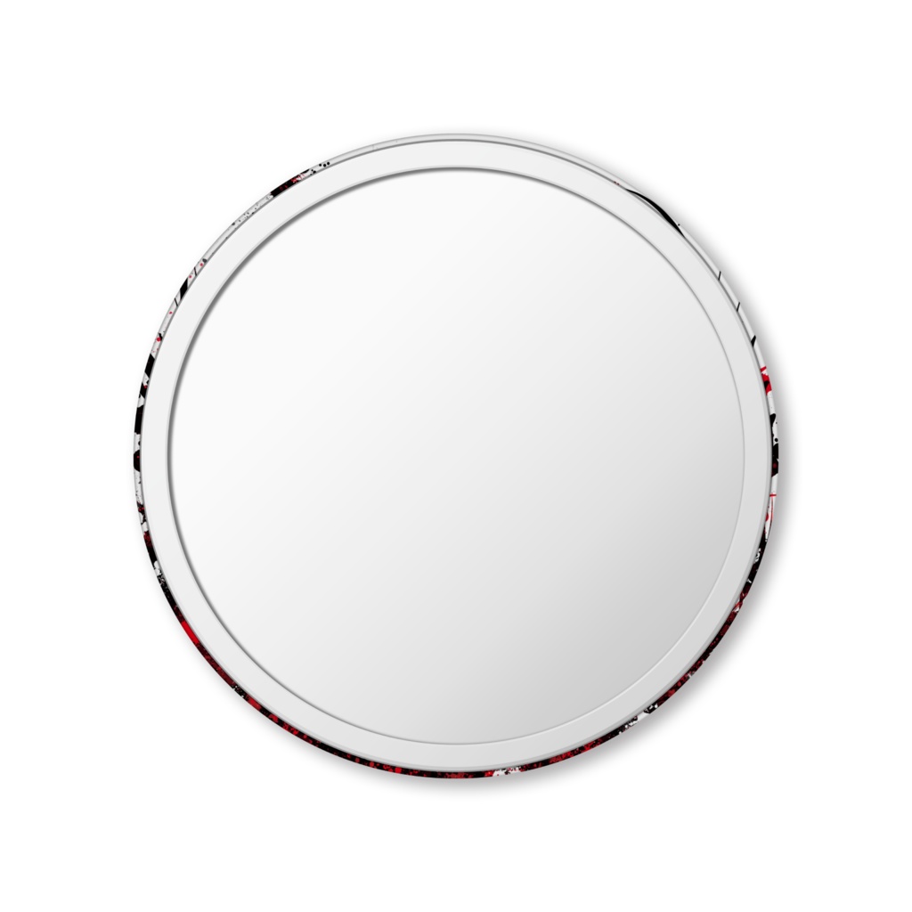 75mm アゲハ蝶赤・青 缶ミラー