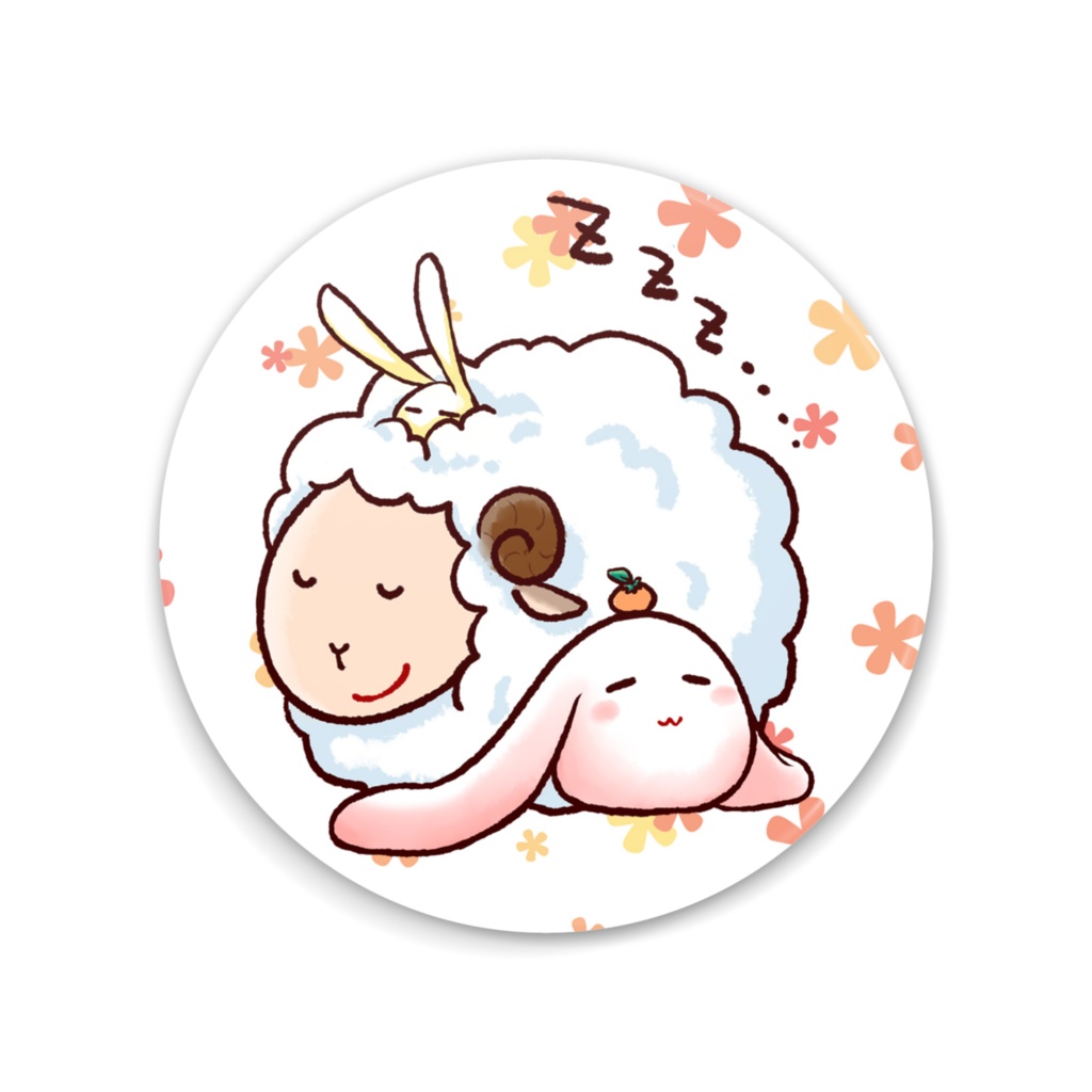 75mmもちうさぎ缶ミラー