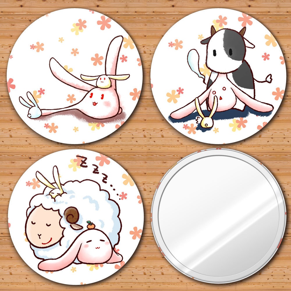 75mmもちうさぎ缶ミラー