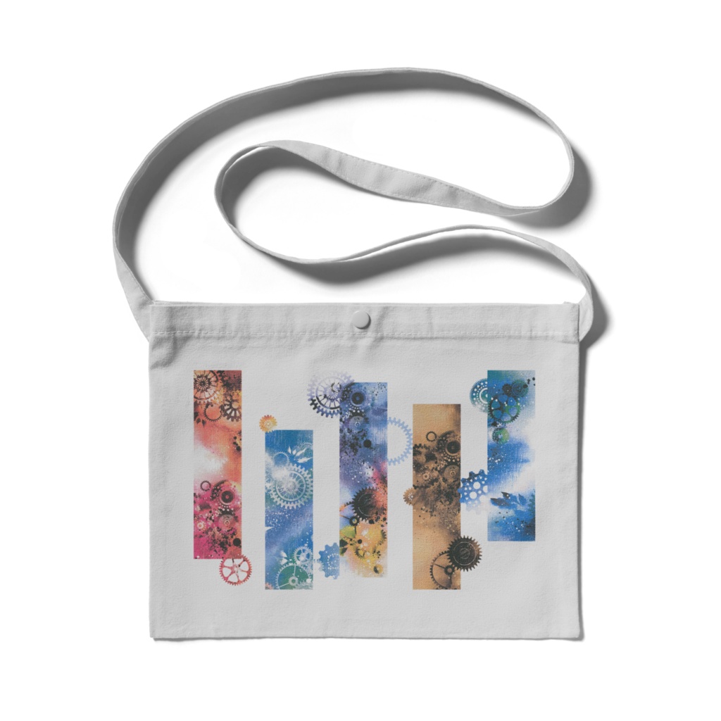 歯車霧雨サコッシュナチュラル・ライトグレー