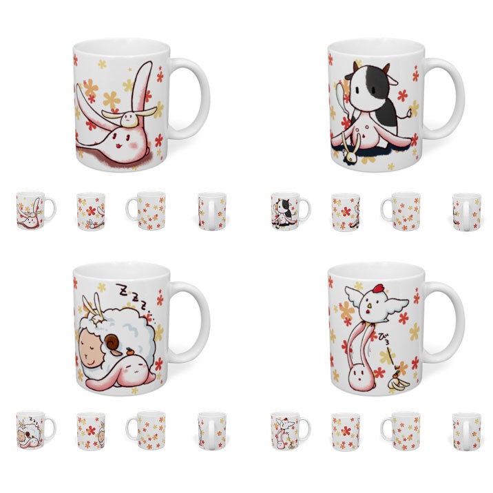 もちうさぎシリーズマグカップ
