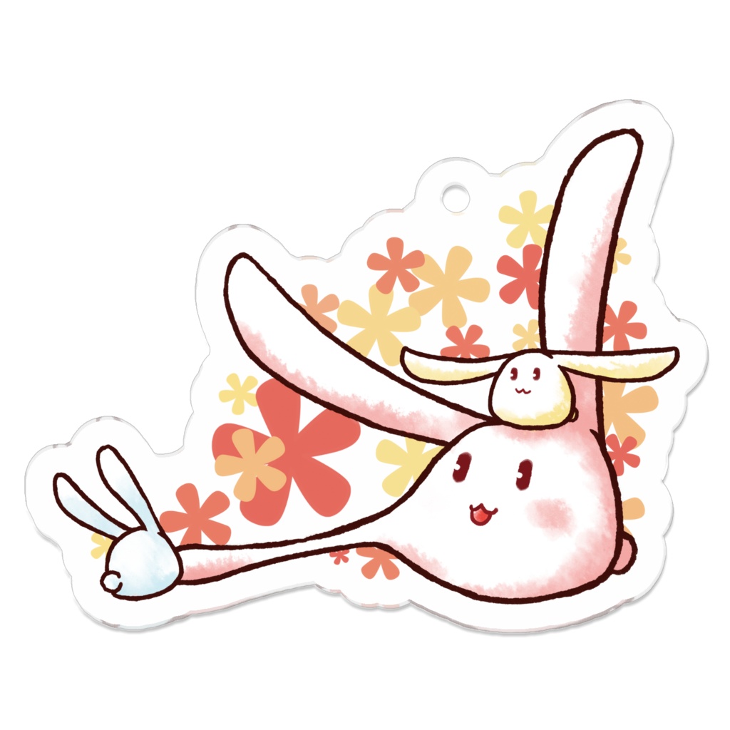 もちうさぎアクリルキーホルダー