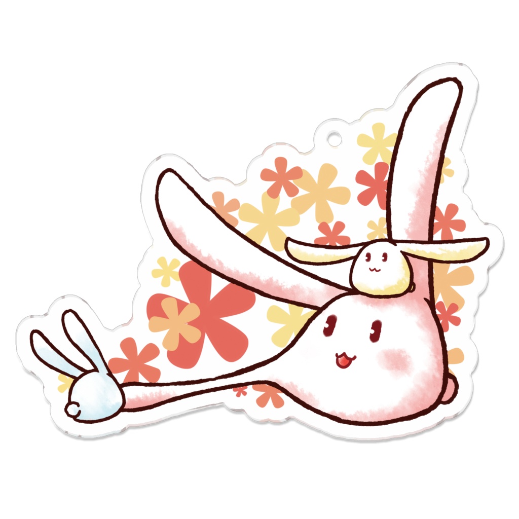 もちうさぎアクリルキーホルダー