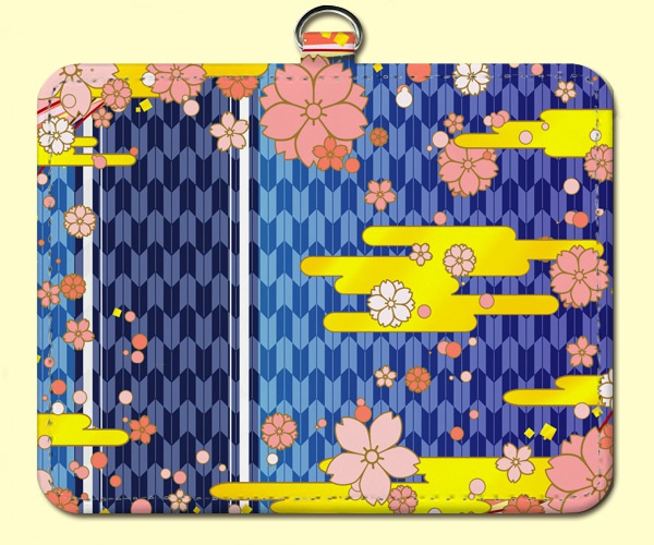 送料無料 【矢絣桜パスケース(IDカードケース)】受注生産