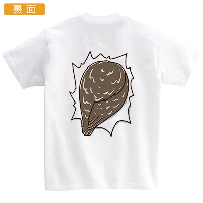 【受注生産】ハマり動物-ふくろう-両面Tシャツ