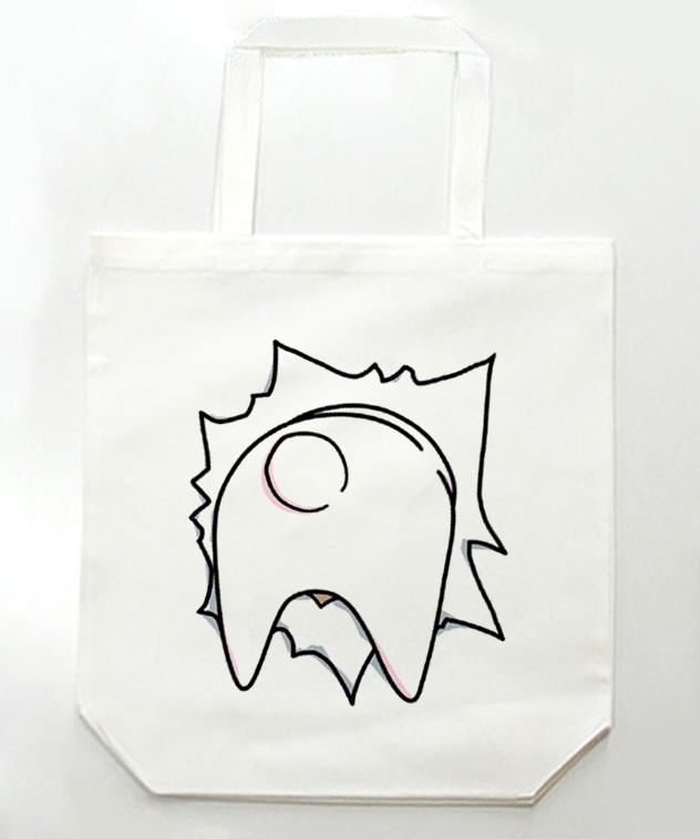 両面トートバッグ ハマり動物-たれうさぎ-