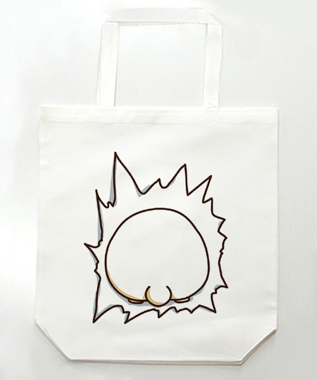 両面トートバッグ ハマり動物-うさぎ-