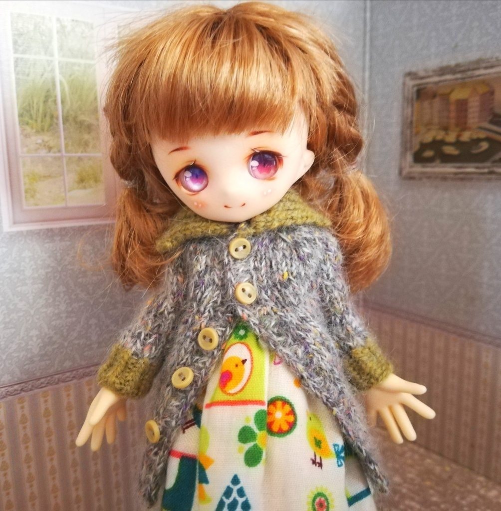 ピコニーモS・M ・D前開きニットコート